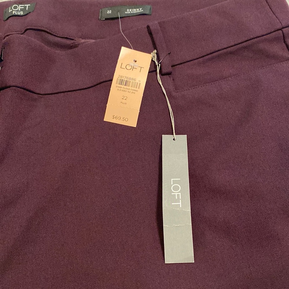 Eggplant crop pants Ann Taylor Size 22